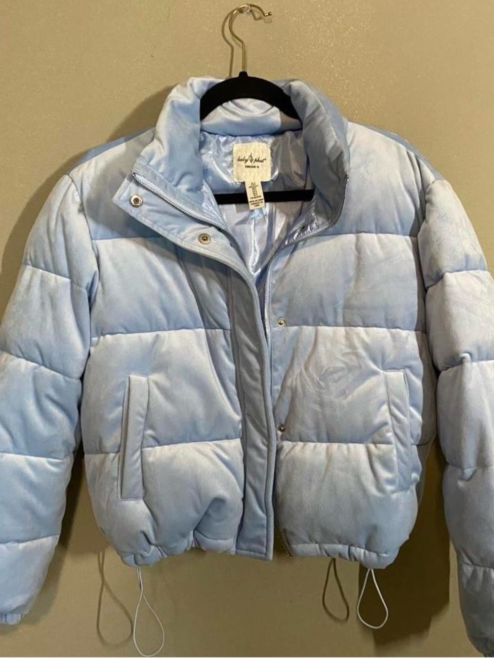 Baby Phat Light Blue Satin-Look Jacket Lining